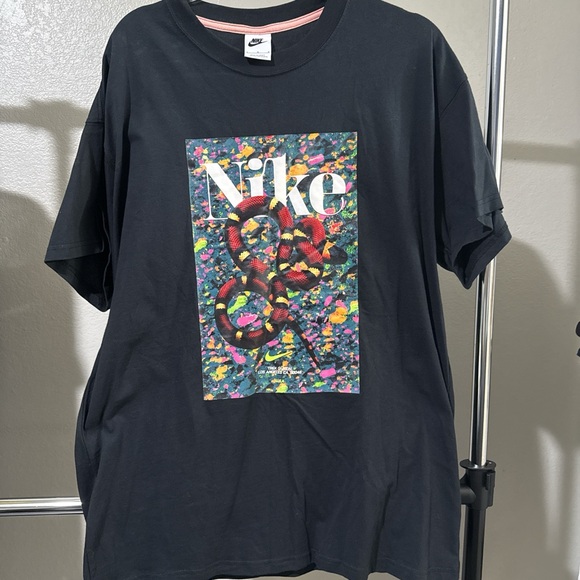 Nike Other - Nike Black Tee with Pink and Yellow Accents